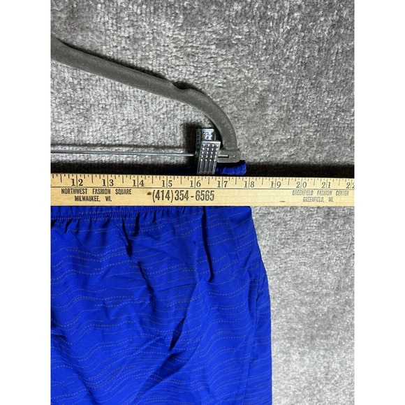 Asics Lite Show 7 Inch Running Shorts Mens XXL Blue Reflective Print Zip Pocket - Picture 12 of 14